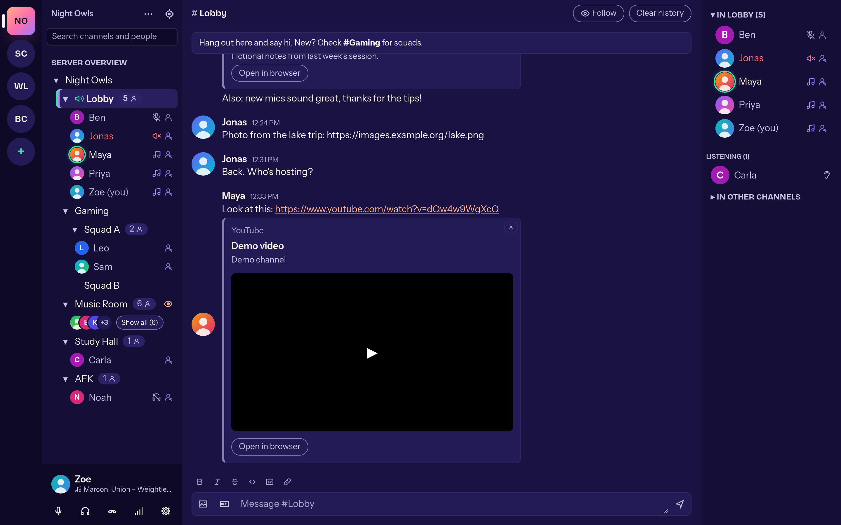Chat s kartou YouTube